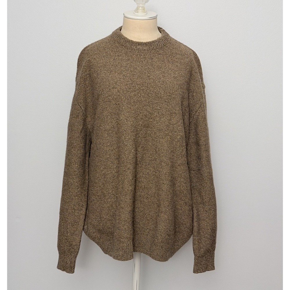 Luciano Barbera Knit Crew Neck Sweater Size Wool Silk Alpaca Men's XL Fall Cozy